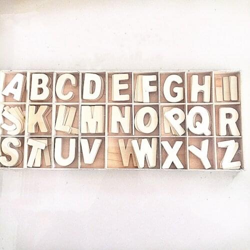 Multi - style wood color 26 letter set box plastic packaging alphabet