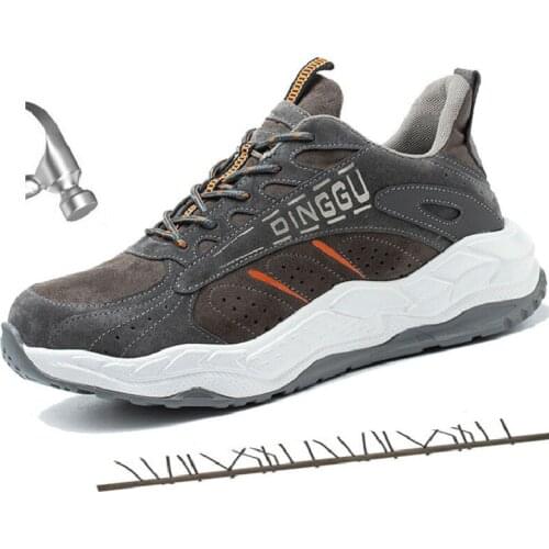 Breathable Work Safety Boots Steel Toe Safety Shoes Male Anti-Puncture Safety Indestructible Shoes Work Sneakers Designer Shoes
