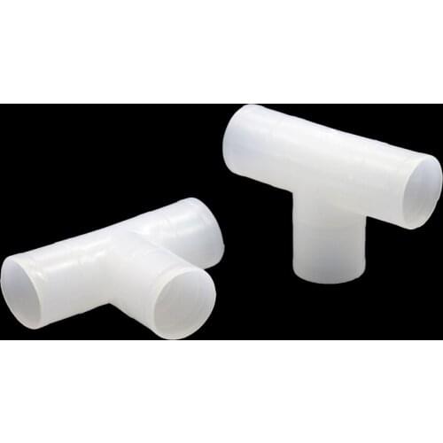 Poultry Drinking Accessories Tee 20mm abbit Quail Pigeon Parrot Bird Drinking Fountain Pipe Connector Plastic Pipe 50 Pcs