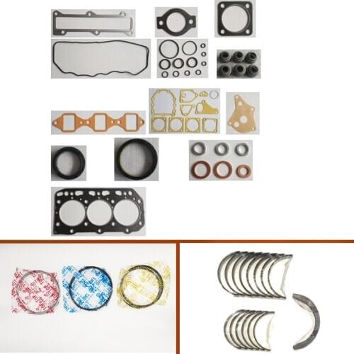 Engine complete overhaul full gasket set kit main crankshaft connecting bearing piston ring for Yanmar engine : 3TNA84