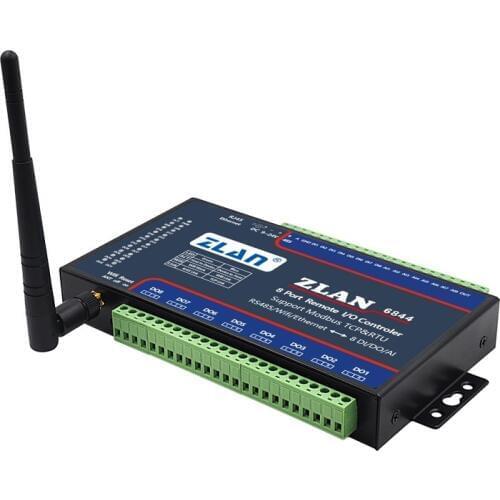 Remote IO controller Ethernet WiFi control digital analog switch ZLAN6844