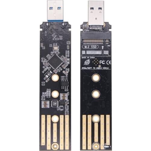 RTL9210B Dual Protocol SSD Enclosure USB C M.2 NVME PCIe NGFF USB3.1 GEN2 10Gbps M2 SSD Case Adapter for 2230/2242/2260/2280 SSD