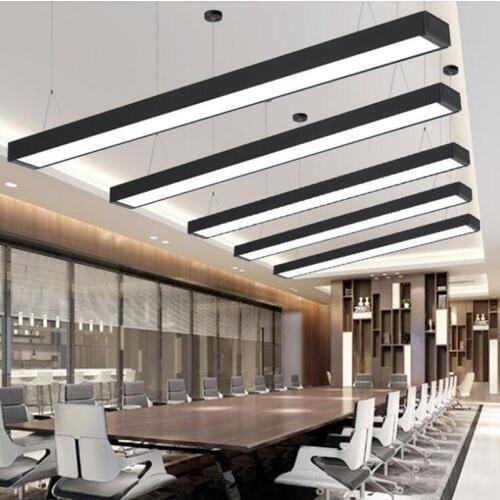 L Modern minimalist new office building strip ceiling light led office lighting ceiling installation office lamps lighting