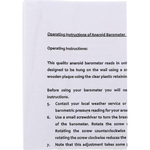 3Pcs/Set Thermometer Barometer Hygrometer Weather Station with Wooden Frame Base Ornaments 31cm x 11cm