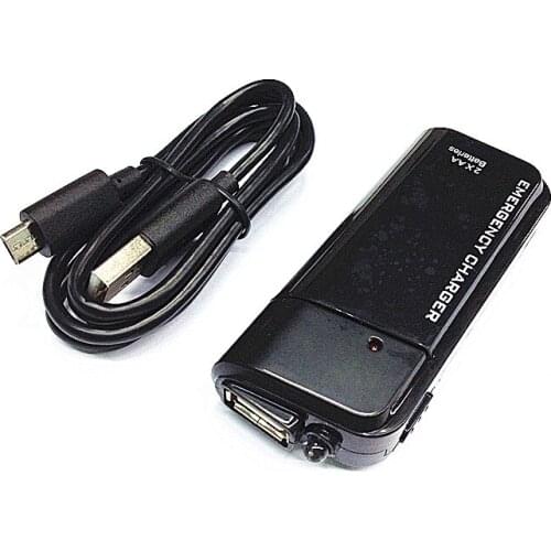 AA Battery Extender Portable Backup Emergency Charger BLACK for Samsung Galaxy S