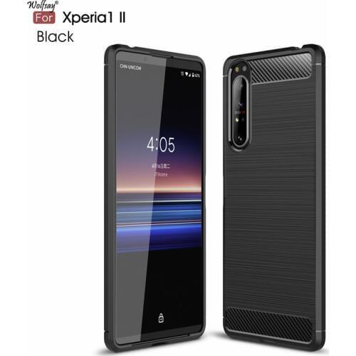 Anti-knock Case For Sony Xperia 1 II Cases Soft TPU Brushed Case For Sony Xperia 1 II Phone Fundas Coque Sony Xperia 1 Mark ii