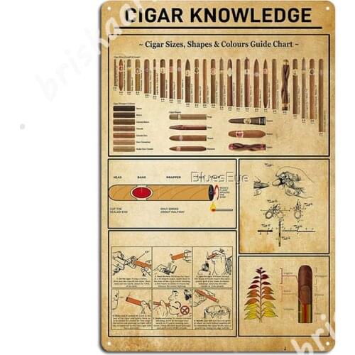 Cigar Knowledge, Cigar Lover Metal Signs Printing Club Party Party Poster Tin sign Posters