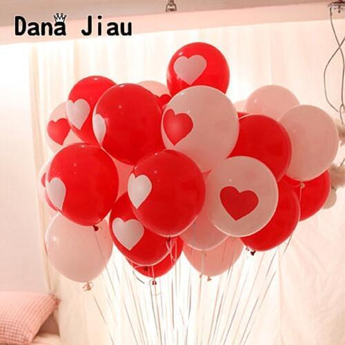 10PCS 12inch/2.8g red heart latex balloon baby shower bithrday party decoration wedding balloons kids toy supplier