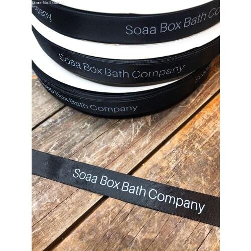 50/100 Yards Custom Logo Printed Grosgrain Satin Hsd Ribbon