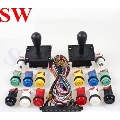 American Style 2/4/8way joystick Jamma 56 Pin harness interface Cabinet Wire Wiring Happ Type Push Button Switch For Pandora box