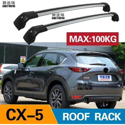 SHITURUI 2Pcs Roof Bars for MAZDA - CX-5 CX5 SUV 2017-2019 KE, GH Aluminum Alloy Side Bars Cross Rails Roof Rack Luggage Carrier