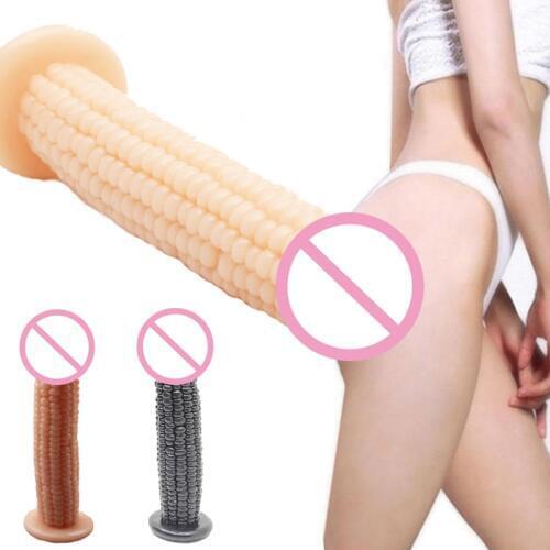 18.5 CM Big Dildo Vegetable Corn Dildo With Suction Cup Sex Toys For Women Big Anal Plug Flirting Masturbation Products