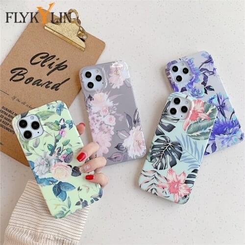 Colorful Banana Leaf Flower Phone Case For iPhone 13 12 11 Pro Max X XS Max XR 7 8 Plus SE 2020 Soft Silicone Bumper Back Cover