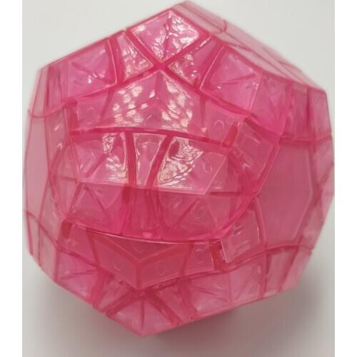 Dayan 12 Axis 16 Axis HEXADECAGON Transparent-Rose Cubo Magico twist puzzle