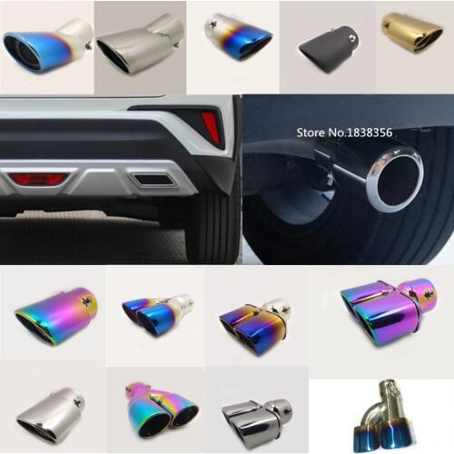 For TOYOTA C-HR CHR 2017 2018 2019 2020 Car Sticker Outlet Muffler Exterior End Pipe Dedicate Stainless Steel Exhaust Tip Tail