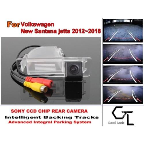 For Volkswagen New Santana jetta 2012~2018 Parking Assistance Tracks Module HD CCD Car Camera reversing backup rear view camera