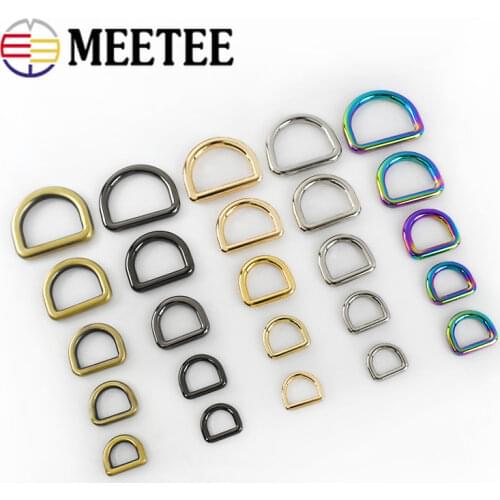 20pcs 10/13/15/20/25/32/38mm Metal O D Ring Buckles Bags Backpack Strap Belt Dog Collar Webbing Clasp DIY Leather Craft G7-3