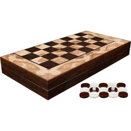 Classic AshWood Backgammon Set First Quality MDF Family Board Games Gift For Birthday New Year Black Friday Female Male Friend