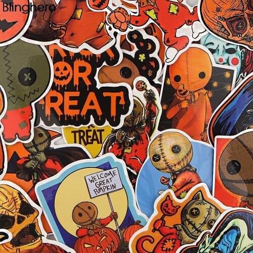 10Set BH1105 Blinghero 22pcs/set Horror Movie Character Stickers Halloween Sticker DIY for Motorcycle Car Laptop Suitcase Guitar