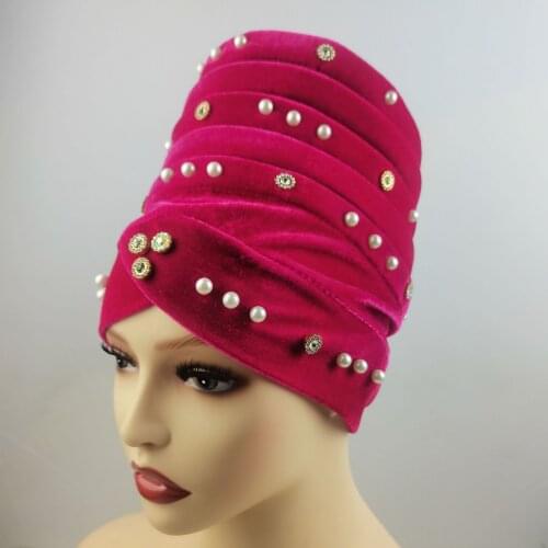 Latest Ladies Aso Oke Auto Gele Headtie Already Handmade African Cap Nigerian Wedding Gele Women Braid Turbans Head Wraps