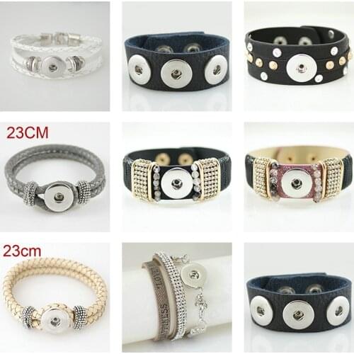 New Fashion 20mm 18mm Snap Button Bracelet DIY Jewelry 5pcs/lot KD3002