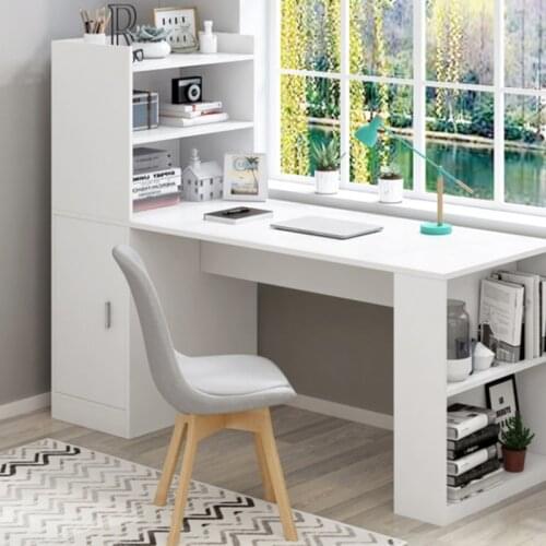 Nordic Portable Bookshelf Combination Computer Desktop Desk Bedroom Desk Simple Home Student Bookcase Writing Bed Laptop Stand