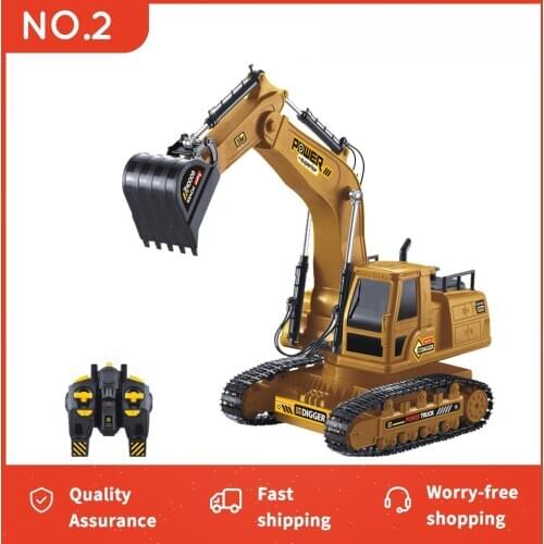RC Excavator 2.4Ghz 1:18 RC Engineering Car Remote Control Caterpillar Construction Vehicle RTR Model Toys for Kids Christmas Gi