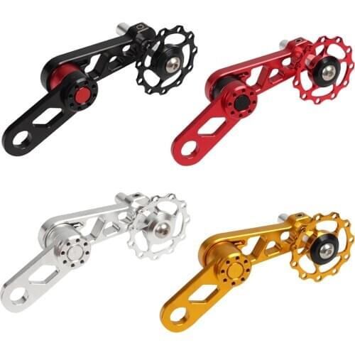 Folding Bicycle Guide Wheel Cycling Single Speed Rear Derailleur Chain Tensioner with Sprocket Bike Chain Tensioner for Cycling