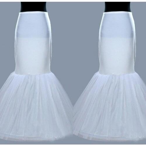 Wedding Accessories 2021 Wedding Bridal Petticoat Crinoline Underskirt White /Ivory Layered Mermaid Petticoats Cheap Plus Size