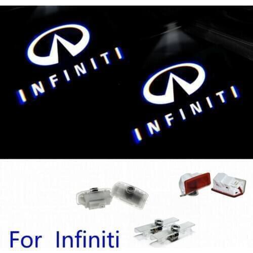 2X car Welcome Light led Door Light Projector Logo Ghost Lights For Infiniti QX30 JX35 QX80 FX G M EX Q50 Q60 Q70 QX50 QX60 QX