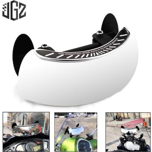 Motorcycle Universal Windscreen Rear View Mirrors 180 Degree Wide Angle HD Convex Mirror for Honda Yamaha Kawasaki Vespa Piaggio