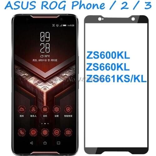 Full Cover Tempered Glass For ASUS ROG Phone 2 3 III Anti-Explosion Screen Protector Glass On ZS600KL ZS660KL ZS661KS Guard Flim