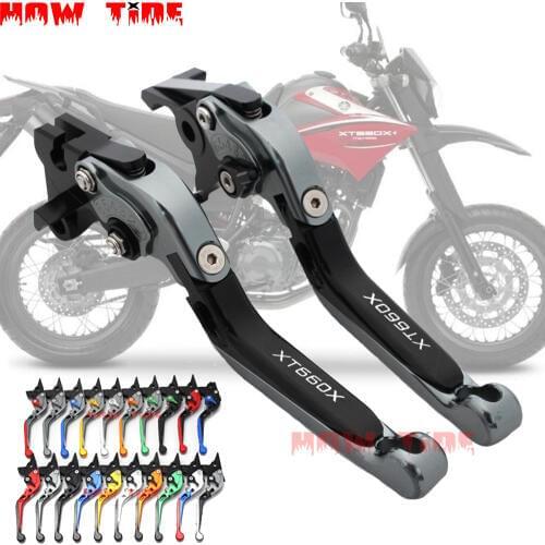 Motorcycle parts folding telescopic adjustable brake clutch lever CNC for YAMAHA XT660X XT 660X XT660 2004-2013 2012 2011