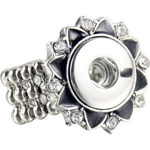 SR12-2 popular fashion street snap Designer DIY matal ring OEM ODM 12mm snap rings button ring 17-19 mm