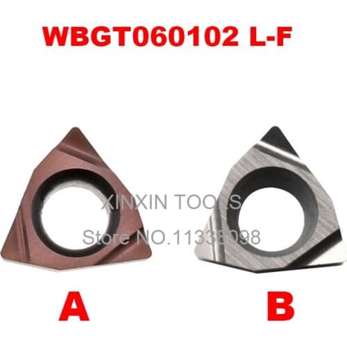 10PCS WBGT060102 L-F / WBGT060104L-F Carbide insert,small tools turning tool holder boring bar cnc machine Tools Parts