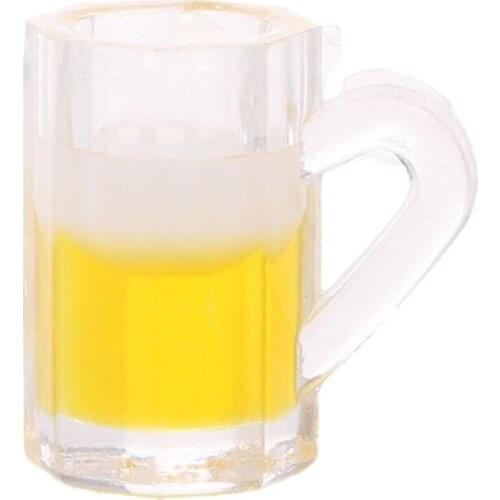 4pcs 1:12 Scale Toy Kitchen Beer Drinking Cups Dollhouse Miniature Mug Accessory Kids Toy Doll Accessories