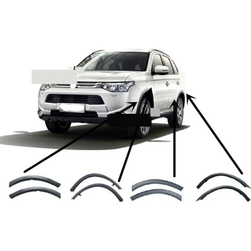 8 pieces bumper eyebrow for outlander front wheel apron rear wheel eyebrow for airtrek rear bumper eyebrown 2014-2019