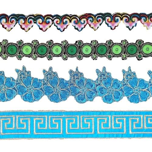 Embroidery applique DIY decoration ladies belt barcode clothing craft supplies material accessories whole piece for sale