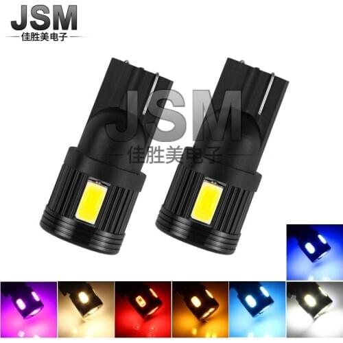 Automobile LED Lamp T10 Side Lamp 6smd 5730 Lensless W5w Black Aluminum Highlight Lamp Car Led Light Car Accessories