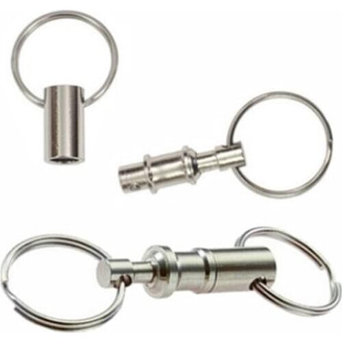Double-Head Detachable Key Ring Quick Release Key Holder Carabiner Climbing Locking Hanging Padlock Edc Outdoor Equipment Metal