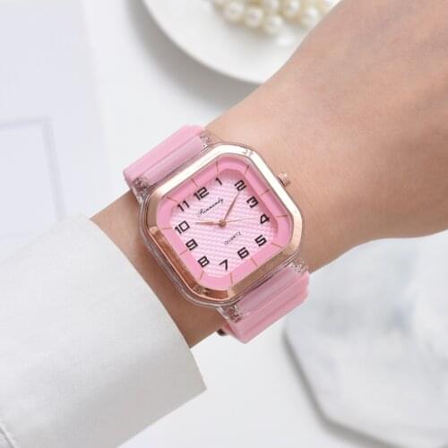 Fashion Women Watch Square Solid Dial Bracelet Watches Ladies Leather Band Quartz Wristwatch Female Clock Relogio Mujer