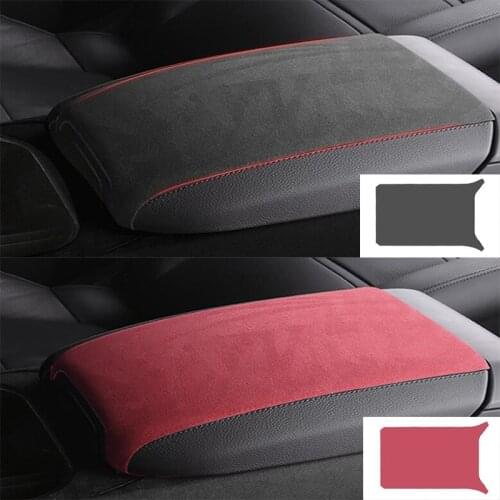 DNHFC Suede Leather Armrest box Cover For Porsche Cayenne 2019 2020 2018 Car Accessories