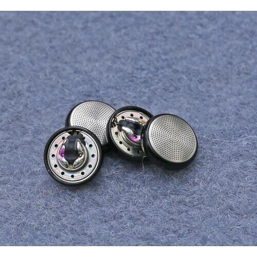2pcs 15.4mm Headphone Speaker Unit 32 Ohm Titanium Film Drivers with Metal Mesh Cover 98.5dB