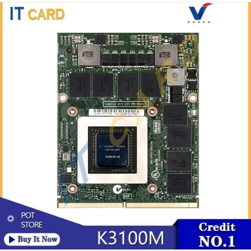 Quadro K3100M K3100 GDDR5 4GB Video Graphics Card N15E-Q1-A2 With X-Bracket For Dell M6600 M6700 M6800 HP 8740W 8760W Test Well