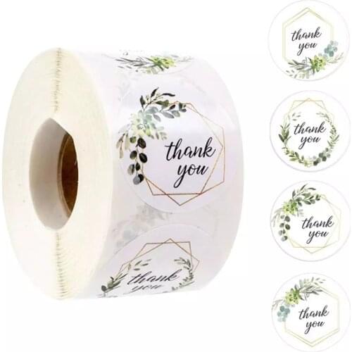 HUIRAN Gift Sealing Stickers 500pcs Thank you Love Design Diary Scrapbooking Stickers Festival Birthday Gift Decorations Labels