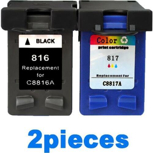 XiongCai compatible Ink Cartridge for HP 816 817 DeskJet D1468 D2360 D2368 D2468 3668 5168 5652 3938 printer for hp816 For HP817