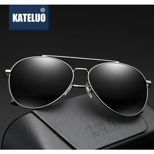 KATELUO 2020 Mens Pilot Sunglasses Polarized UV400 Sun Glasses Classic Driving Glasses Eyewear Accessories For Men 7701