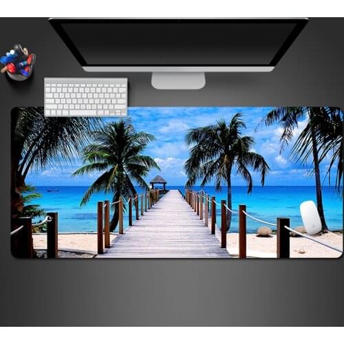 Mouse Pad Maldives Seaside Landscape Mousepad Relaxing Game Player Gaming Matsa Suitable For Office Computer Keyboard Desk Mats