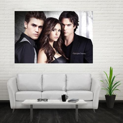 Nice The Vampire Diaries Poster Custom Canvas Poster Art Home Decoration Cloth Fabric Wall Poster Print Silk Fabric Print