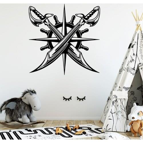 Cool Sign One Piece Pirate Cartoon Wall Decals Pvc Mural Art Diy Poster House Decoration For Kids Room Vinyl Art Decal